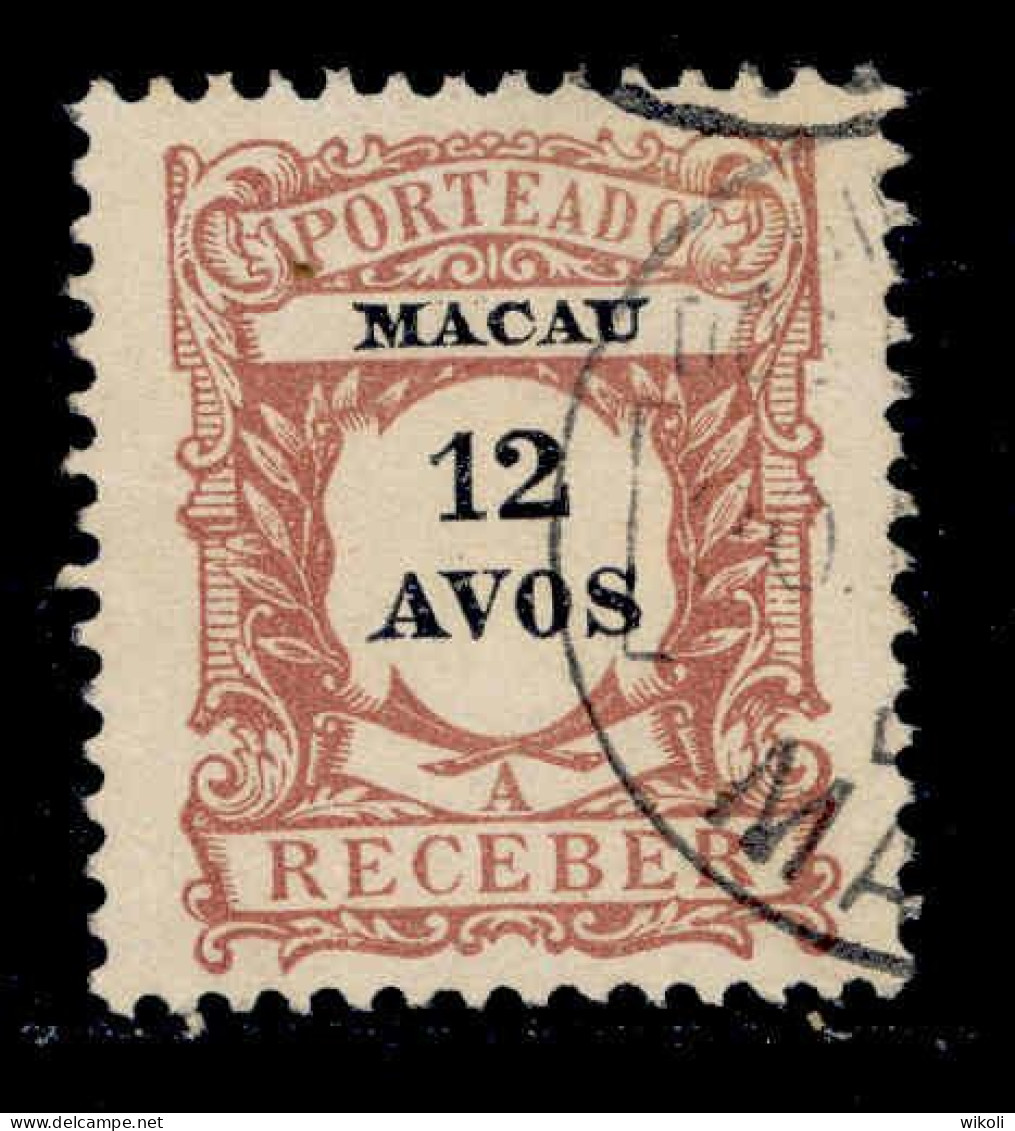 ! ! Macau - 1904 Postage Due 12 A - Af. P 07 - Used - Segnatasse