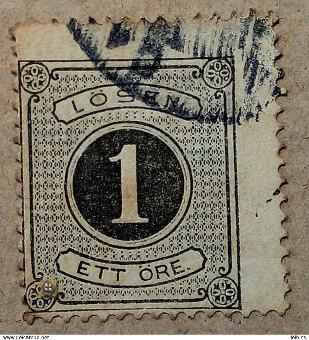 1874 Schweden Mi.P 1 A, 1ö /o - Taxe