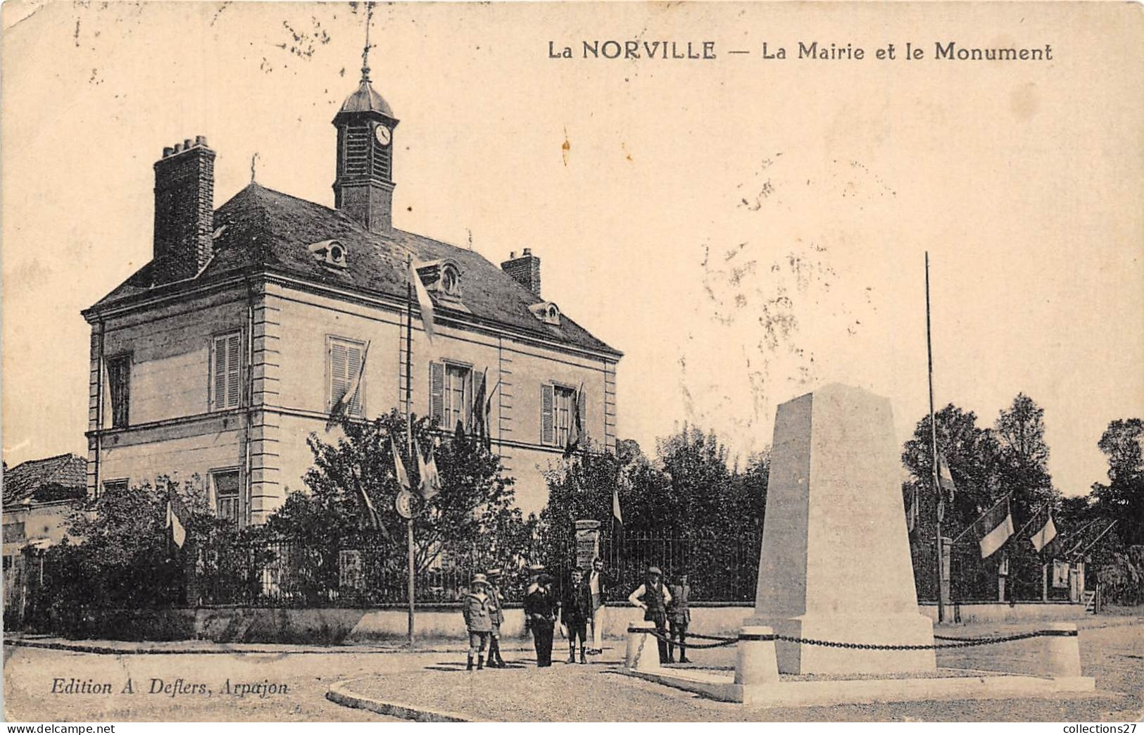 91-LA-NORVILLE- LA MAIRIE ET LE MONUMENT - Sonstige & Ohne Zuordnung