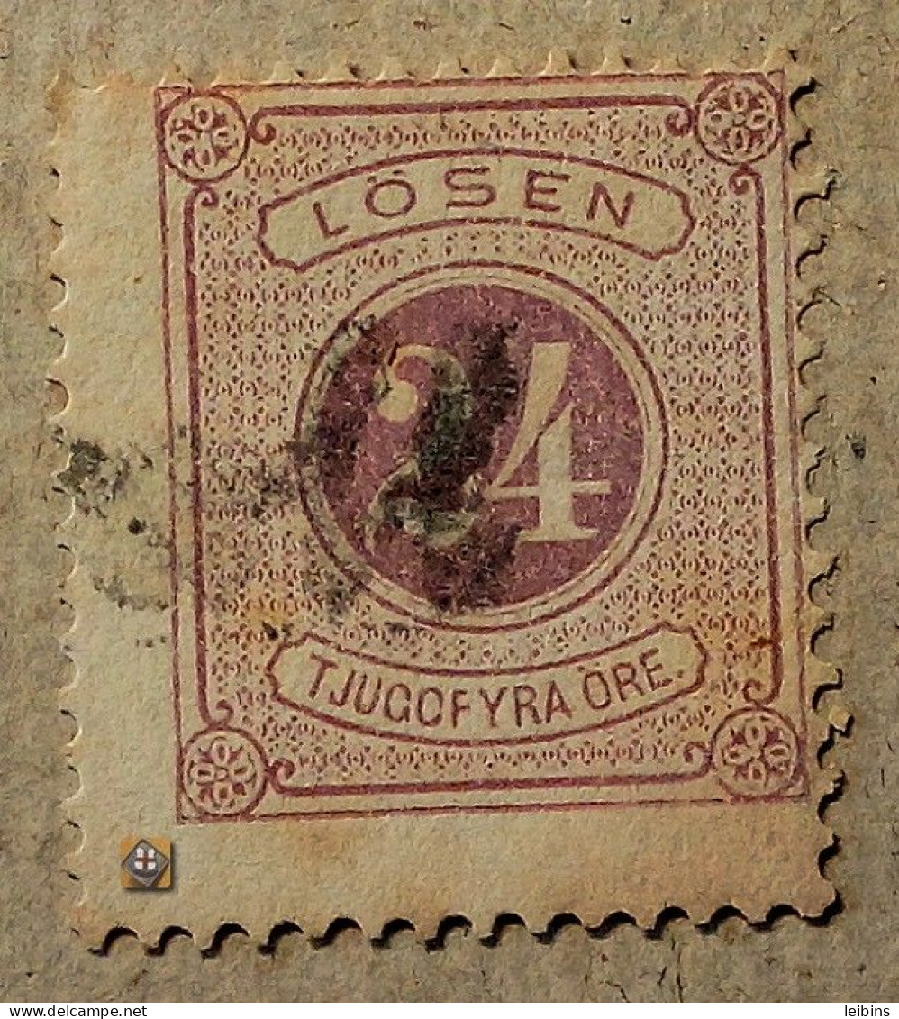 1874 Schweden Mi.P 7 AB, 24ö /o - Impuestos