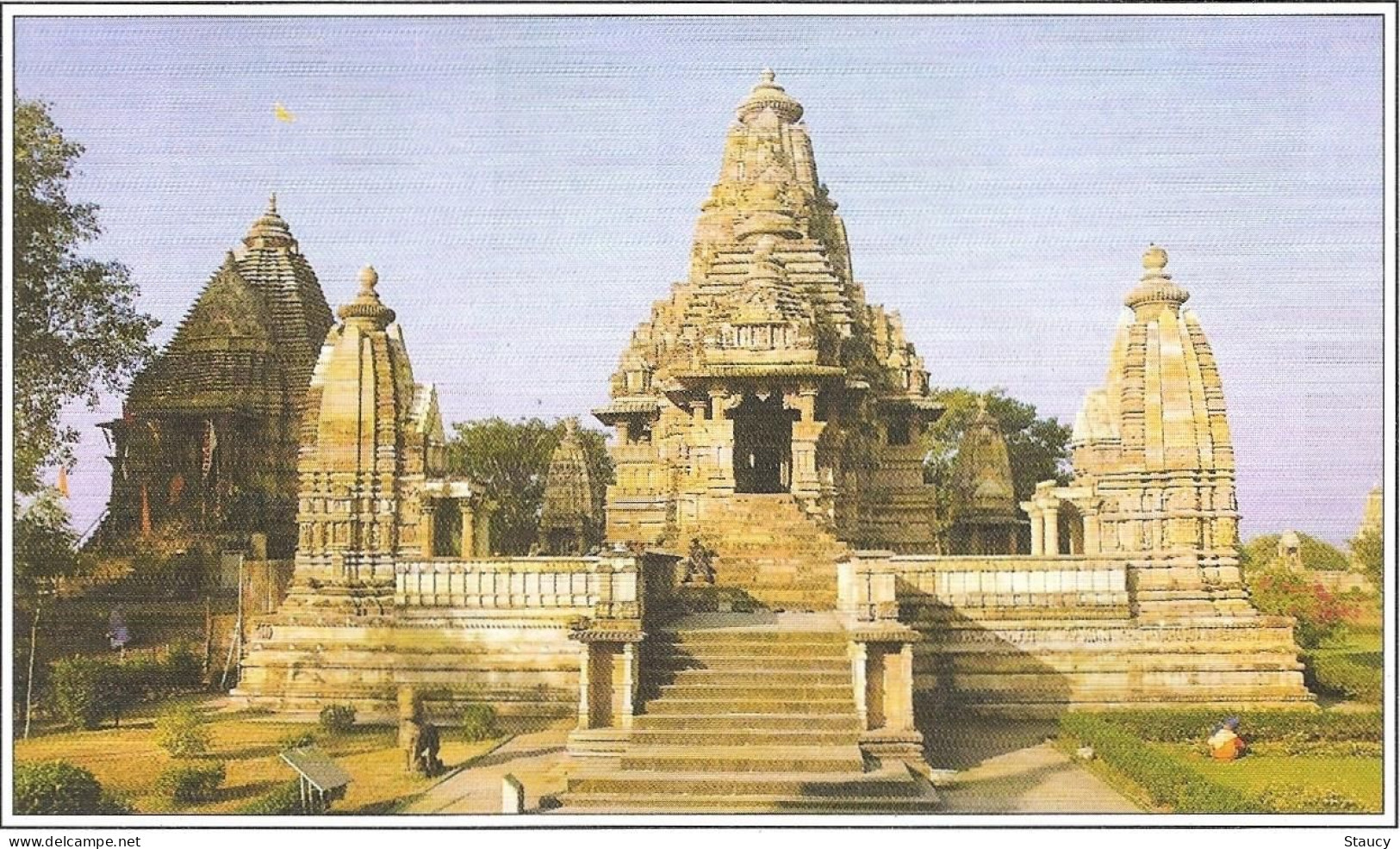 India Khajuraho Temples MONUMENTS - LAXMANA Temple Picture Post CARD New As Per Scan - Hindoeïsme