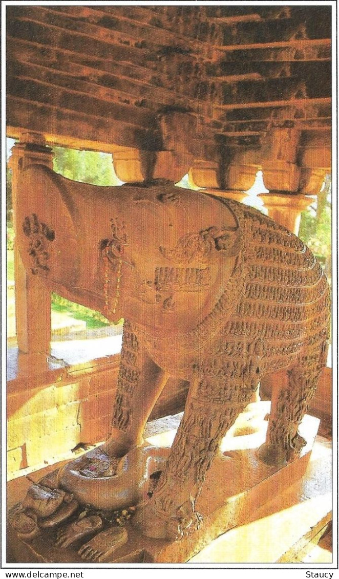 India Khajuraho Temples MONUMENTS - LORD VISHNU VARAH Temple Picture Post CARD New As Per Scan - Induismo