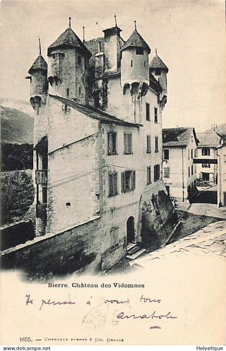 Sierre Château Des Vidômnes 1900 - Sierre