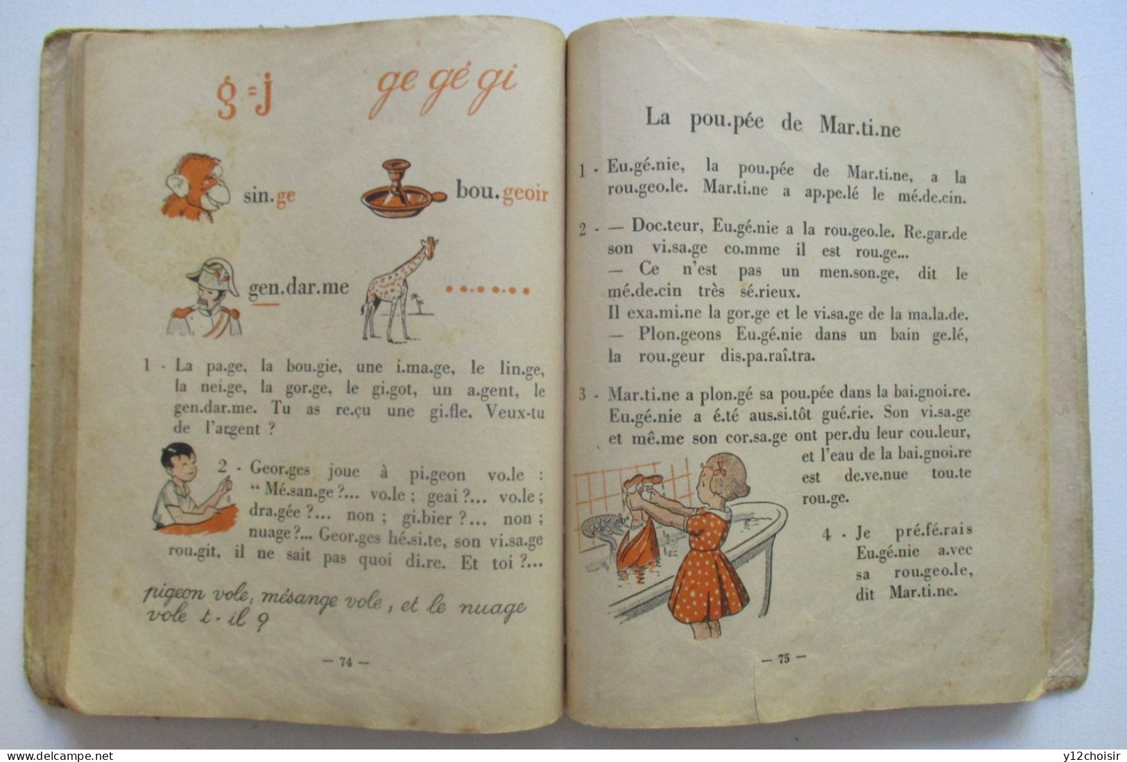 LIVRE 1947 SYLLABAIRE ET PREMIERES LECTURES LA RONDE DES LETTRES COLLECTION THERENTY JEAN SAUVESTRE ILLUSTR. R BRESSON