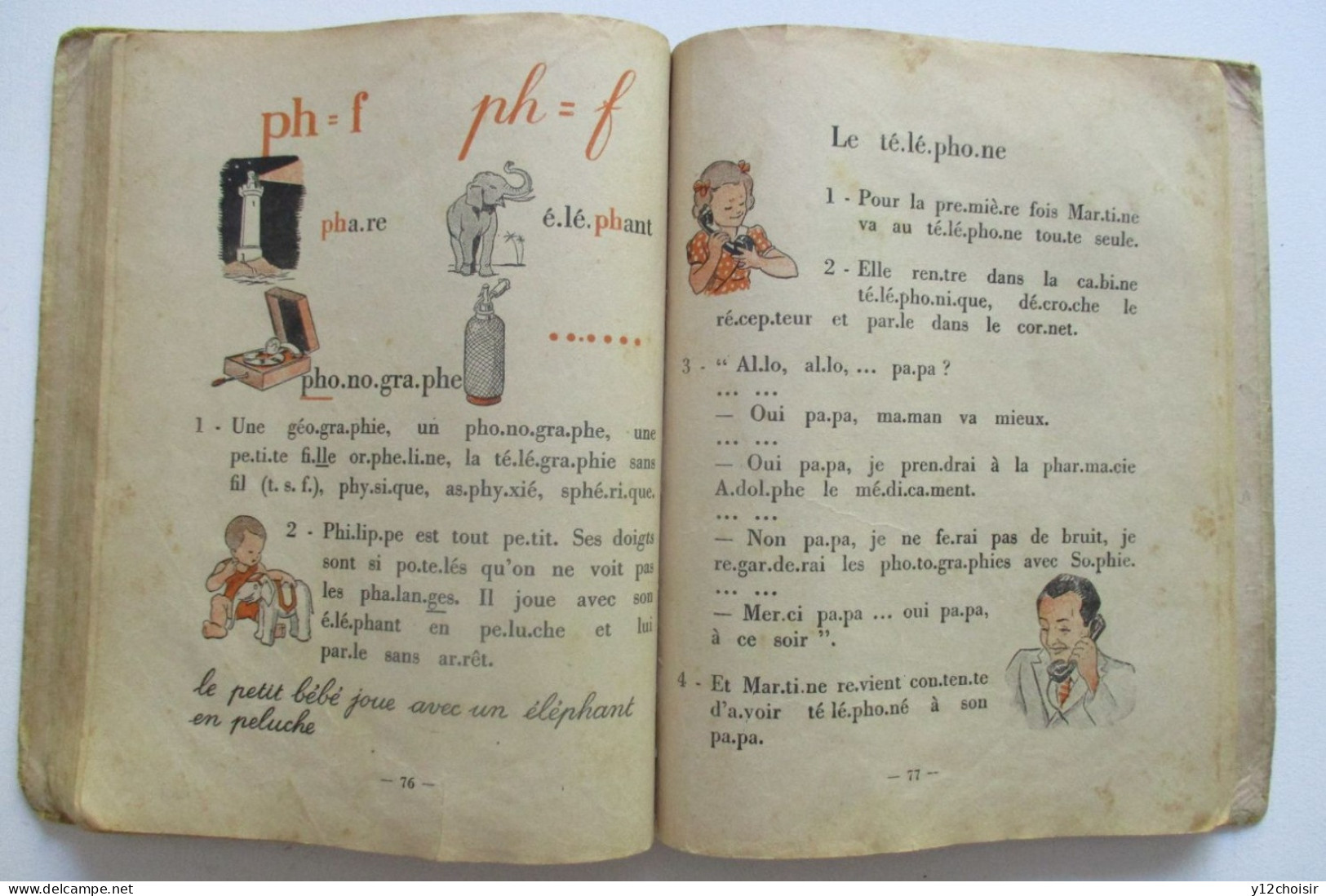 LIVRE 1947 SYLLABAIRE ET PREMIERES LECTURES LA RONDE DES LETTRES COLLECTION THERENTY JEAN SAUVESTRE ILLUSTR. R BRESSON