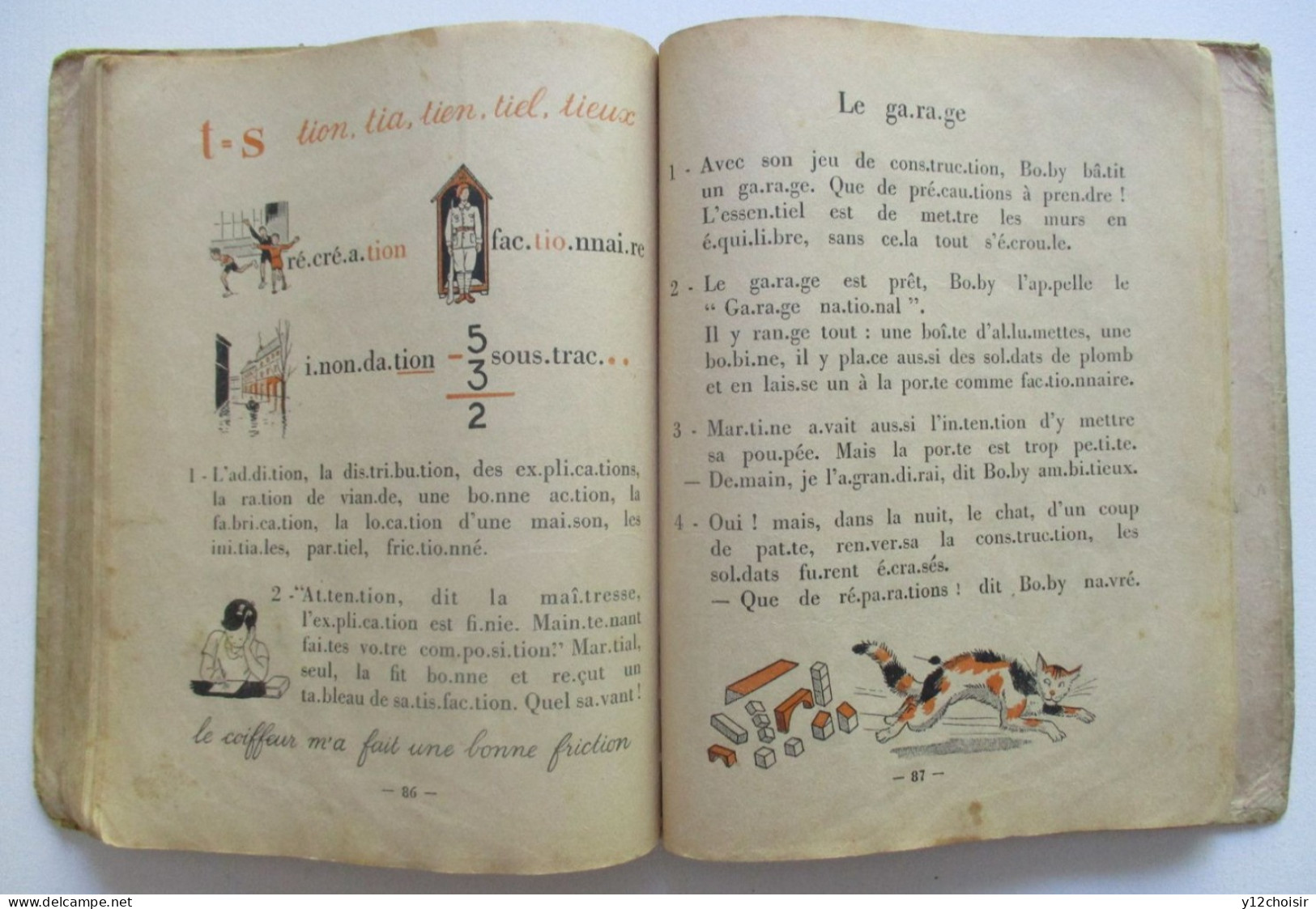 LIVRE 1947 SYLLABAIRE ET PREMIERES LECTURES LA RONDE DES LETTRES COLLECTION THERENTY JEAN SAUVESTRE ILLUSTR. R BRESSON