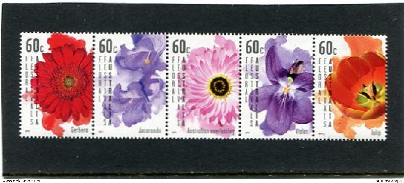 AUSTRALIA - 2011  FLORAL FESTIVAL  STRIP  MINT NH - Mint Stamps