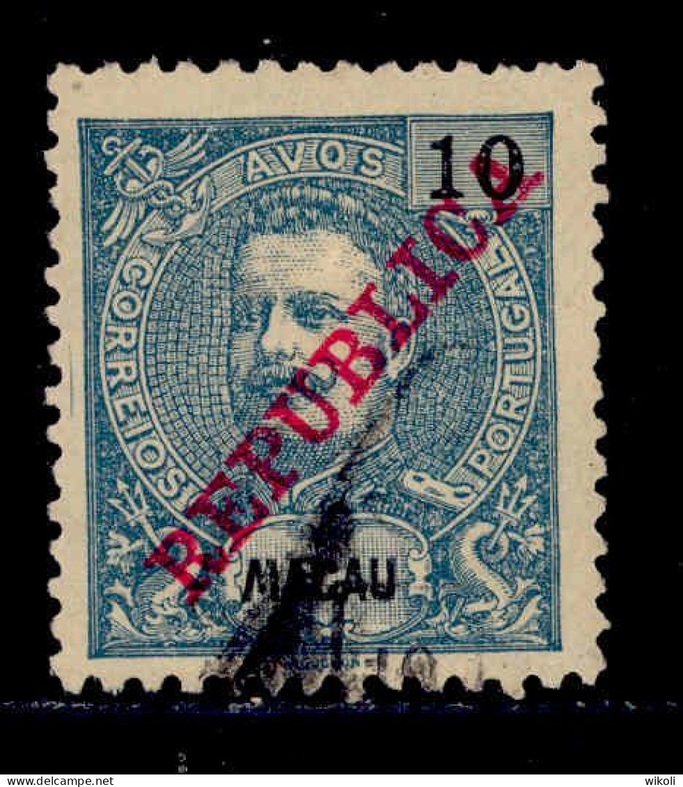 ! ! Macau - 1911 D. Carlos 10 A - Af. 157 - Used - Used Stamps