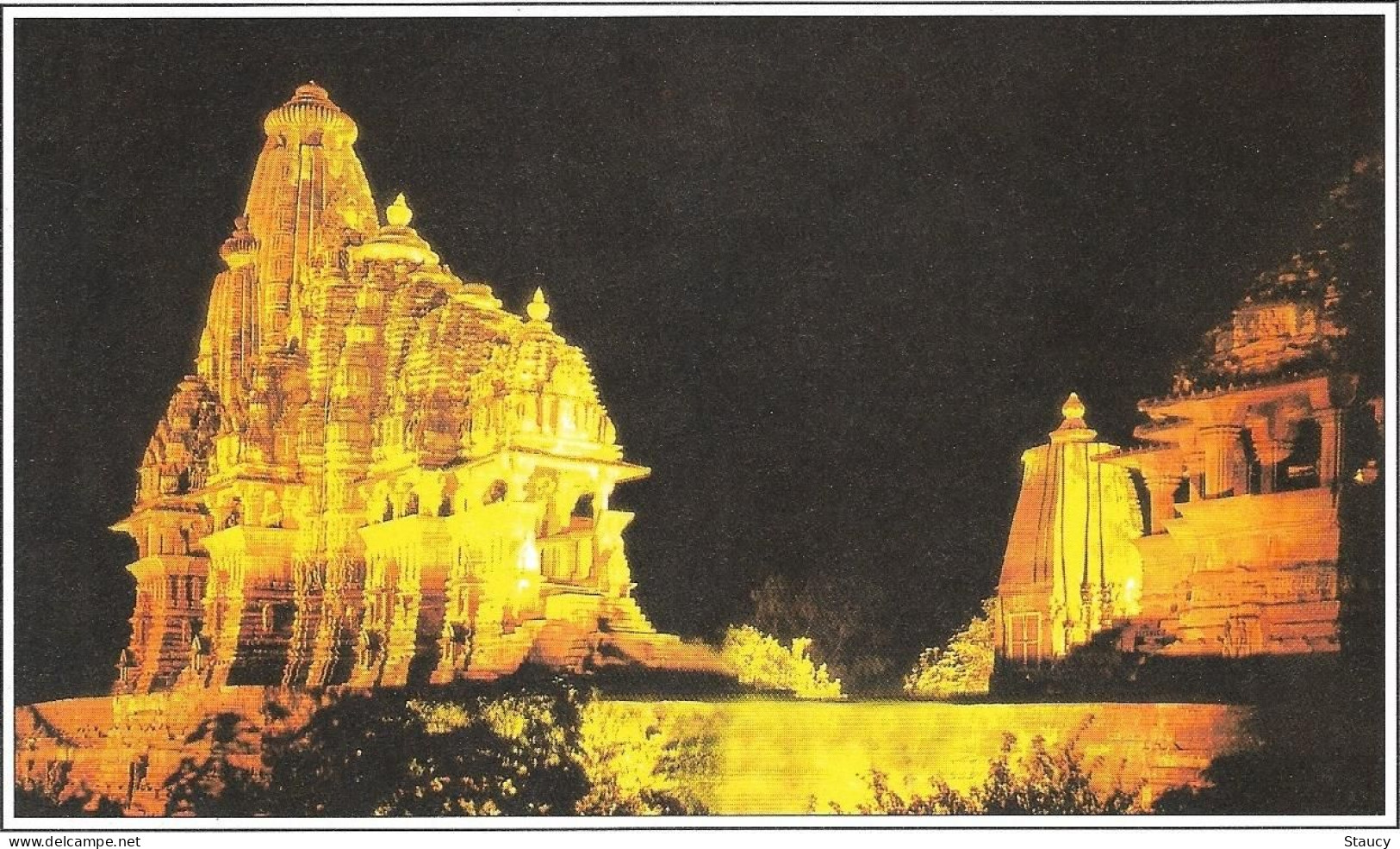 India Khajuraho Temples MONUMENTS - VISHWANATH Temple Picture Post CARD New As Per Scan - Hinduismus