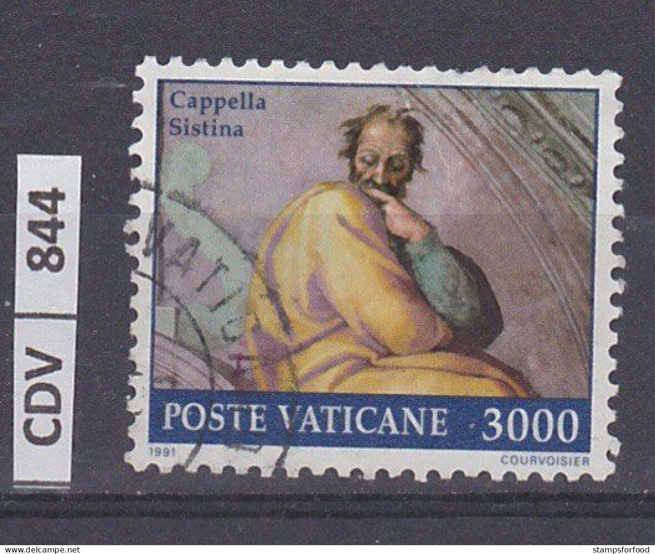 VATICANO     1991	Restauro Cappella Sistina, L. 3000, Usato - Used Stamps