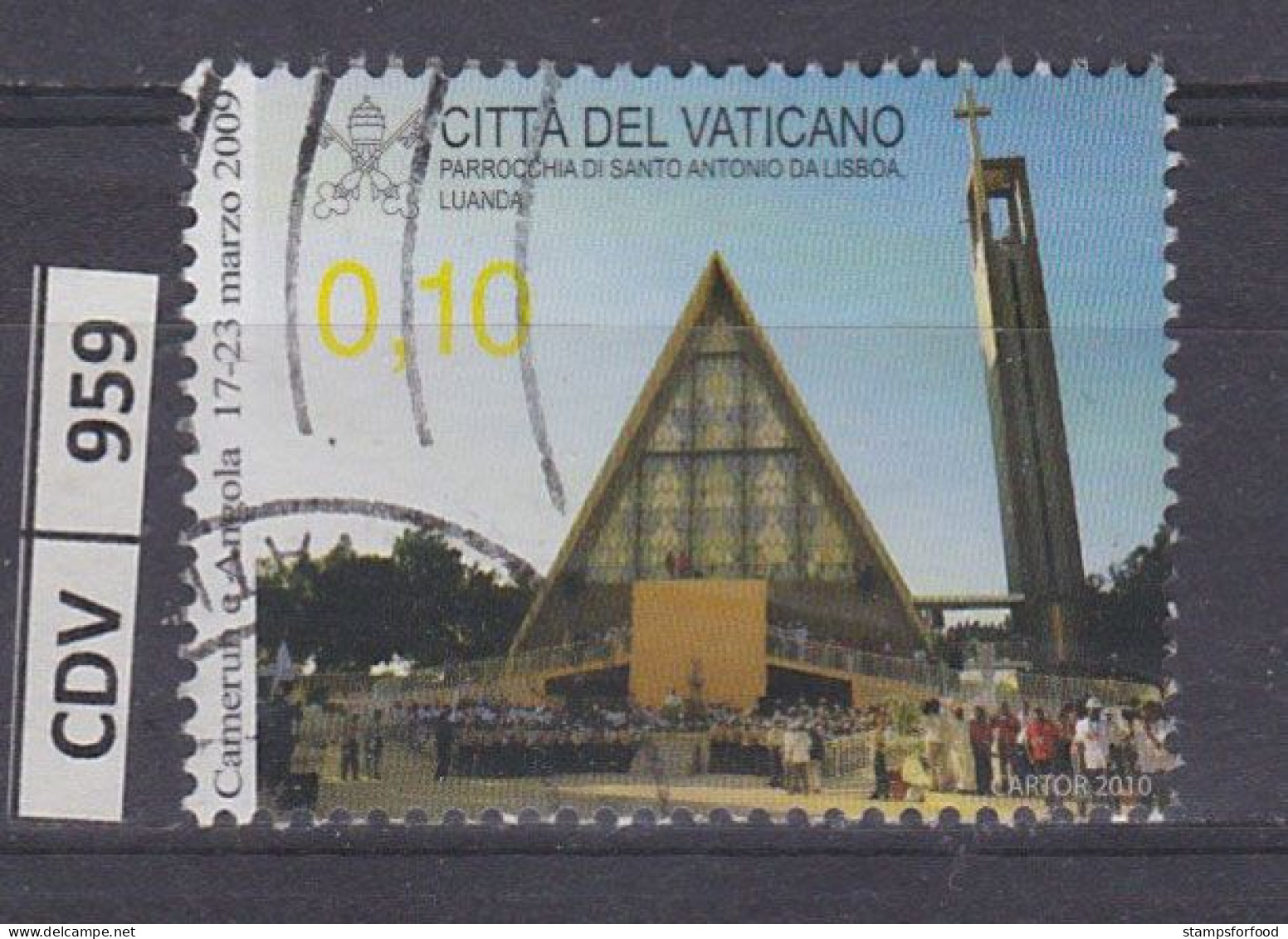 VATICANO     2010	Visita Pontefice In Cameroun Usato - Used Stamps
