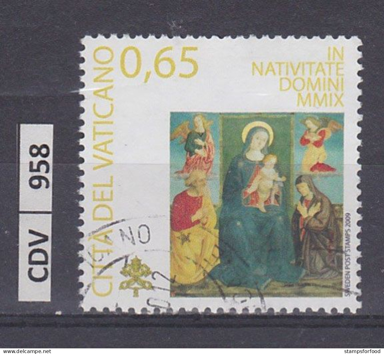 VATICANO     2009	Natale 0,65 Usato - Used Stamps