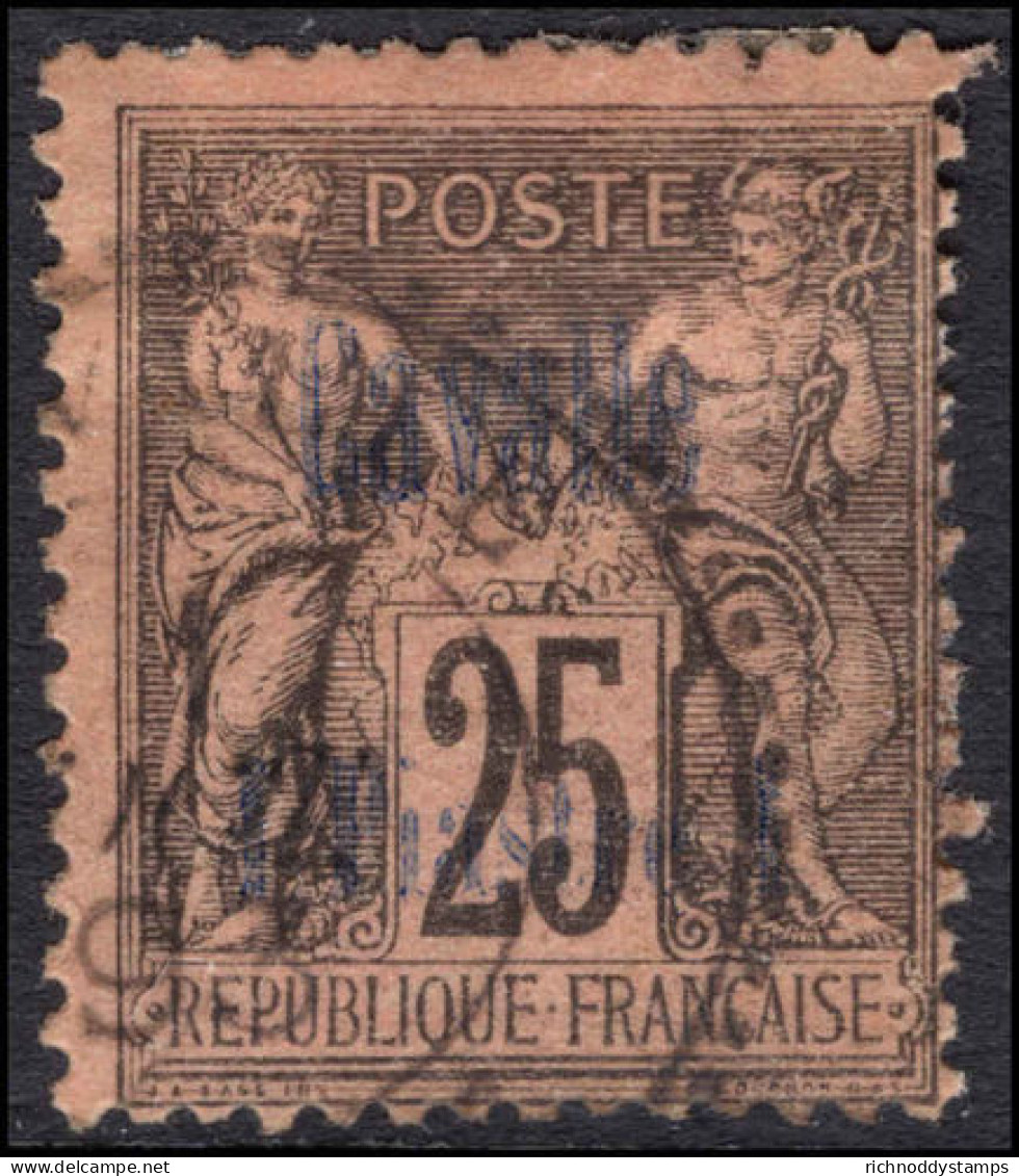 Cavalle 1893-1900 1pi On 25c Black On Lilac Fine Used. - Nuevos