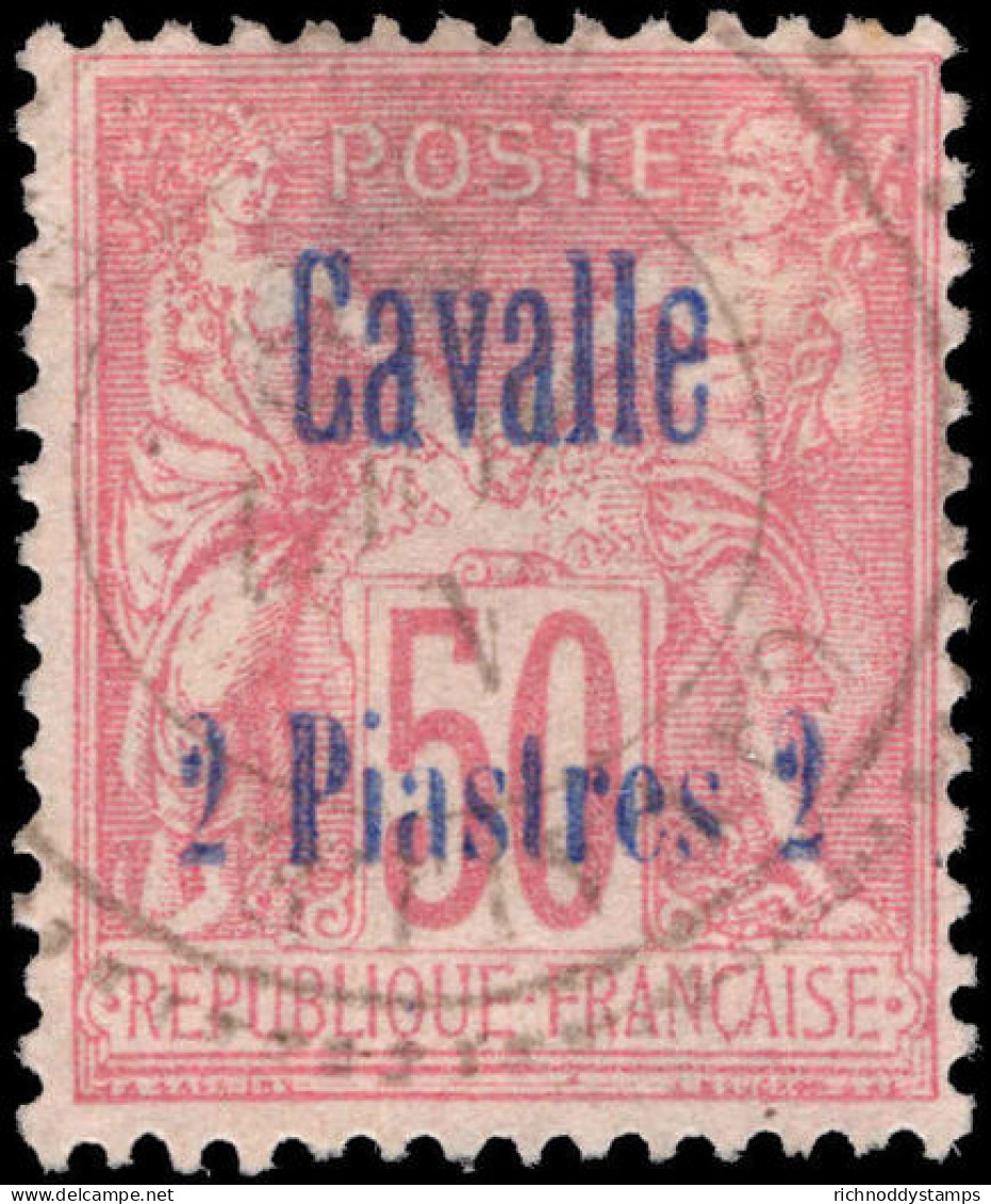 Cavalle 1893-1900 2pi On 50c Rose Fine Used. - Unused Stamps
