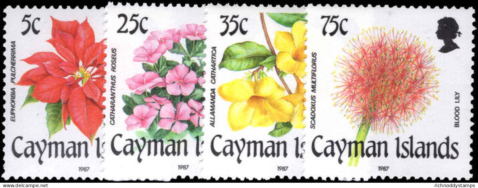 Cayman Islands 1987 Flowers Unmounted Mint. - Cayman Islands