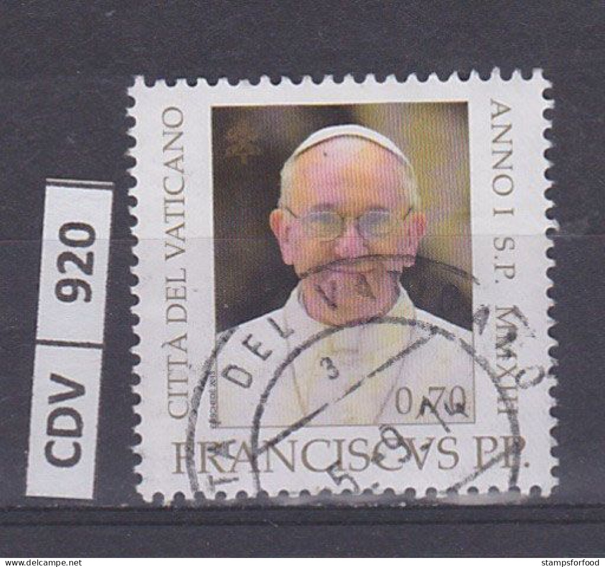 VATICANO     2013	Inizio Pontificato Papa Francesco, 0,70 Usato - Used Stamps