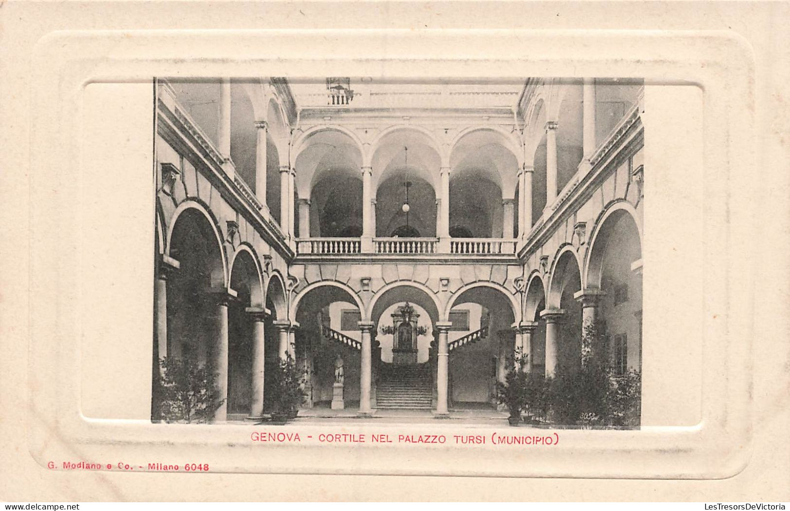 Italie - Genova - Cortile Nel Palazo Tursi - Municipio - Modiano - Carte Postale Ancienne - Genova (Genoa)