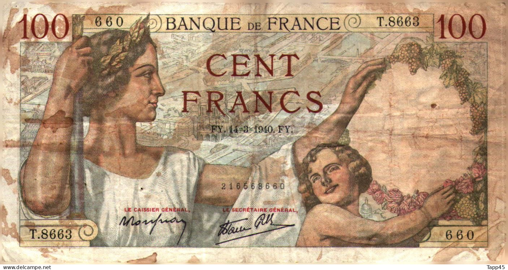 France 100 Francs > Sully > 1940 - 100 F 1939-1942 ''Sully''