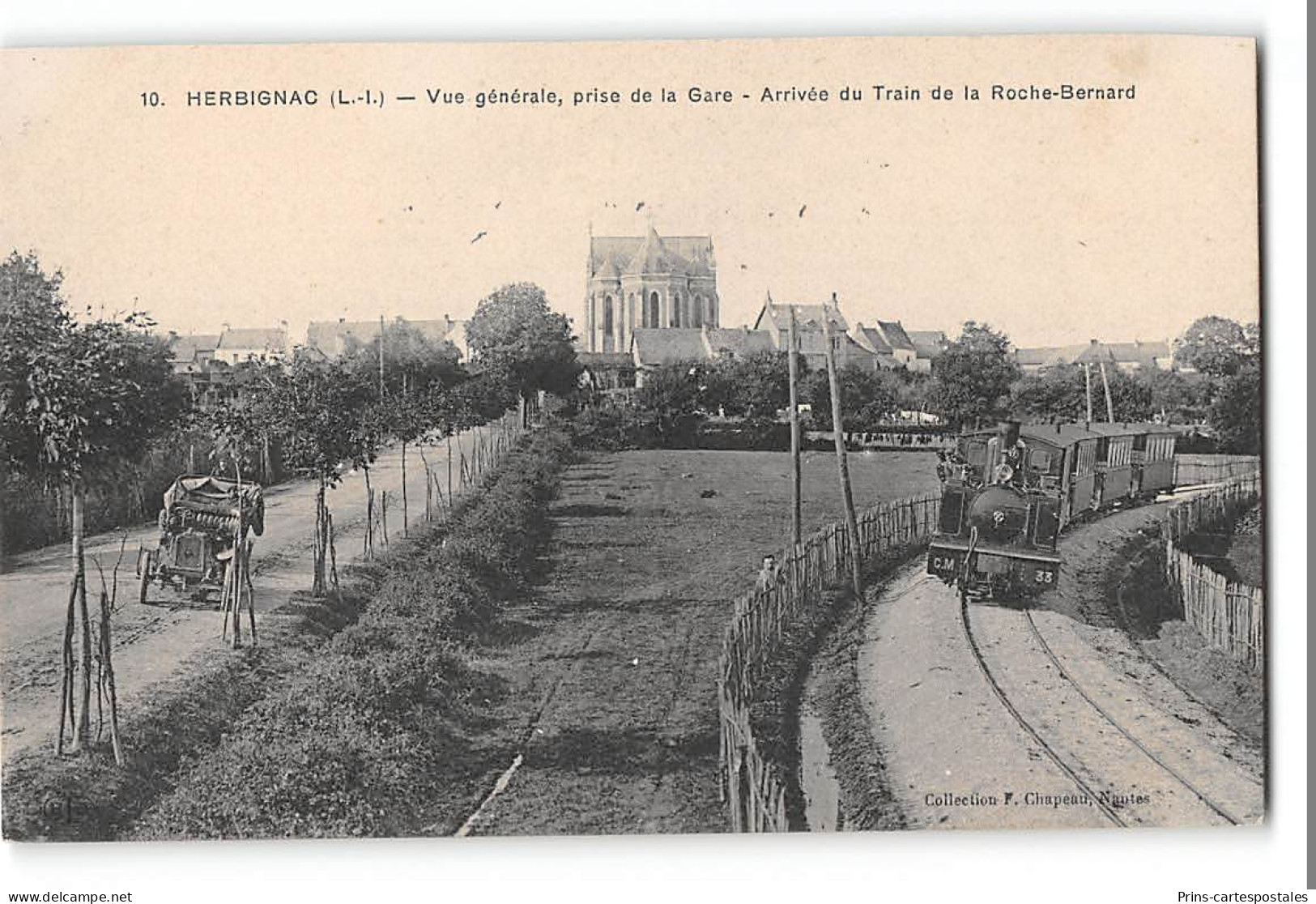 CPA 44 Herbignac La Gare Et Le Train De La Roche-Bernard - Herbignac