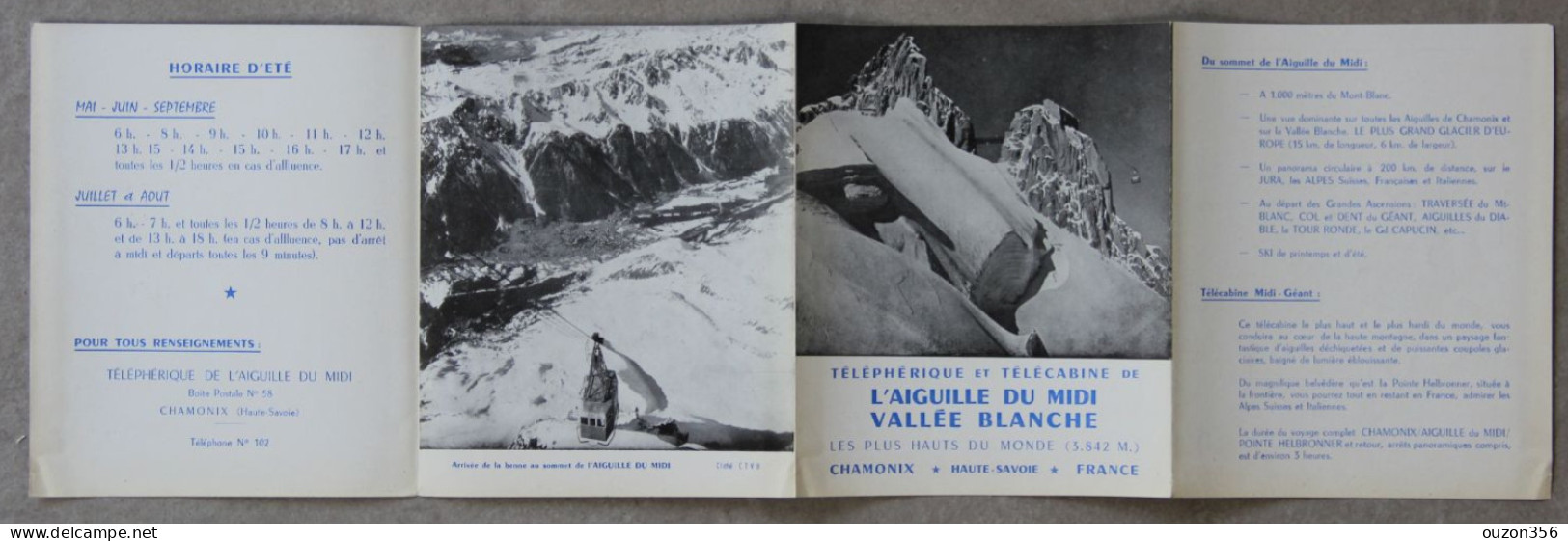 Chamonix, Mont-Blanc (Haute-Savoie), Téléphérique Aiguille Du Midi, Vallée Blanche, Horaire - Europe
