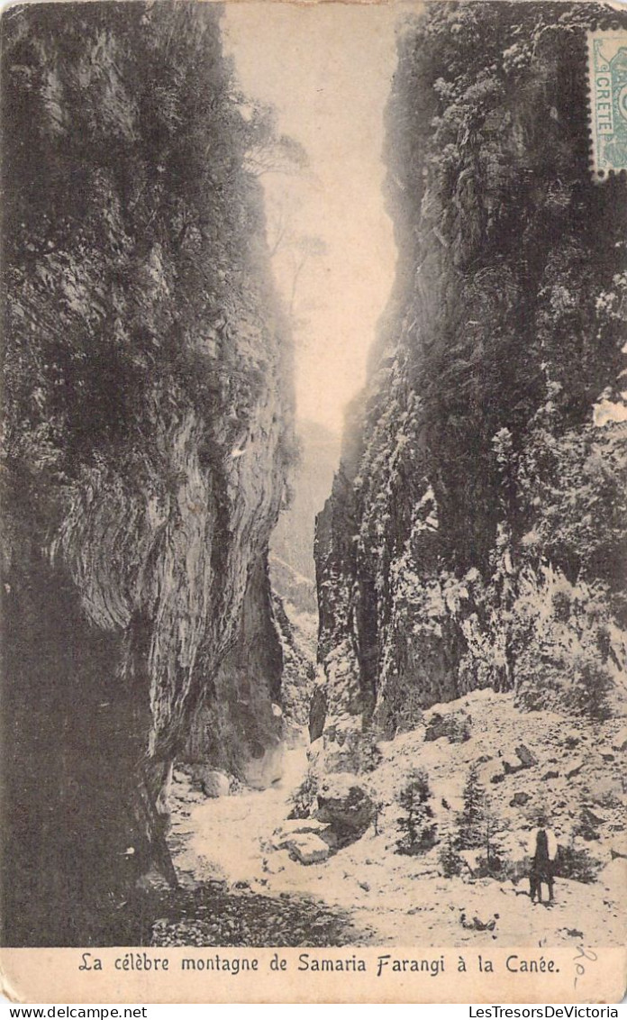 CRETE - La Célèbre Montagne De Samaria Farangi à La Canée -  Carte Postale Ancienne - Grecia