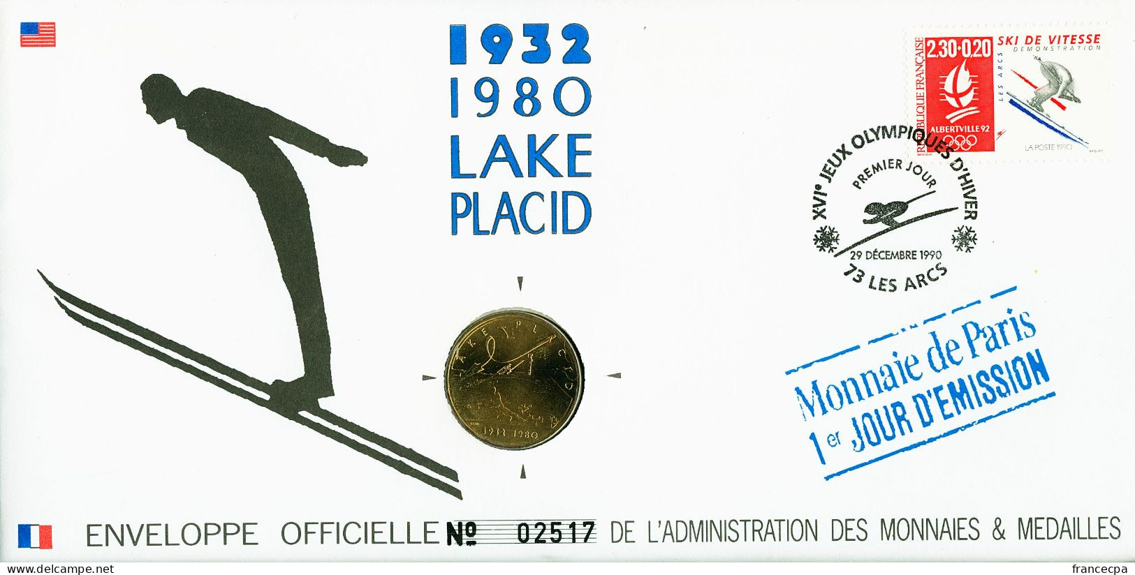 03 - JEUX OLYMPIQUES D'HIVER ALBERTVILLE 92 - 1932 - 1980 LAKE PLACID - Hiver 1932: Lake Placid