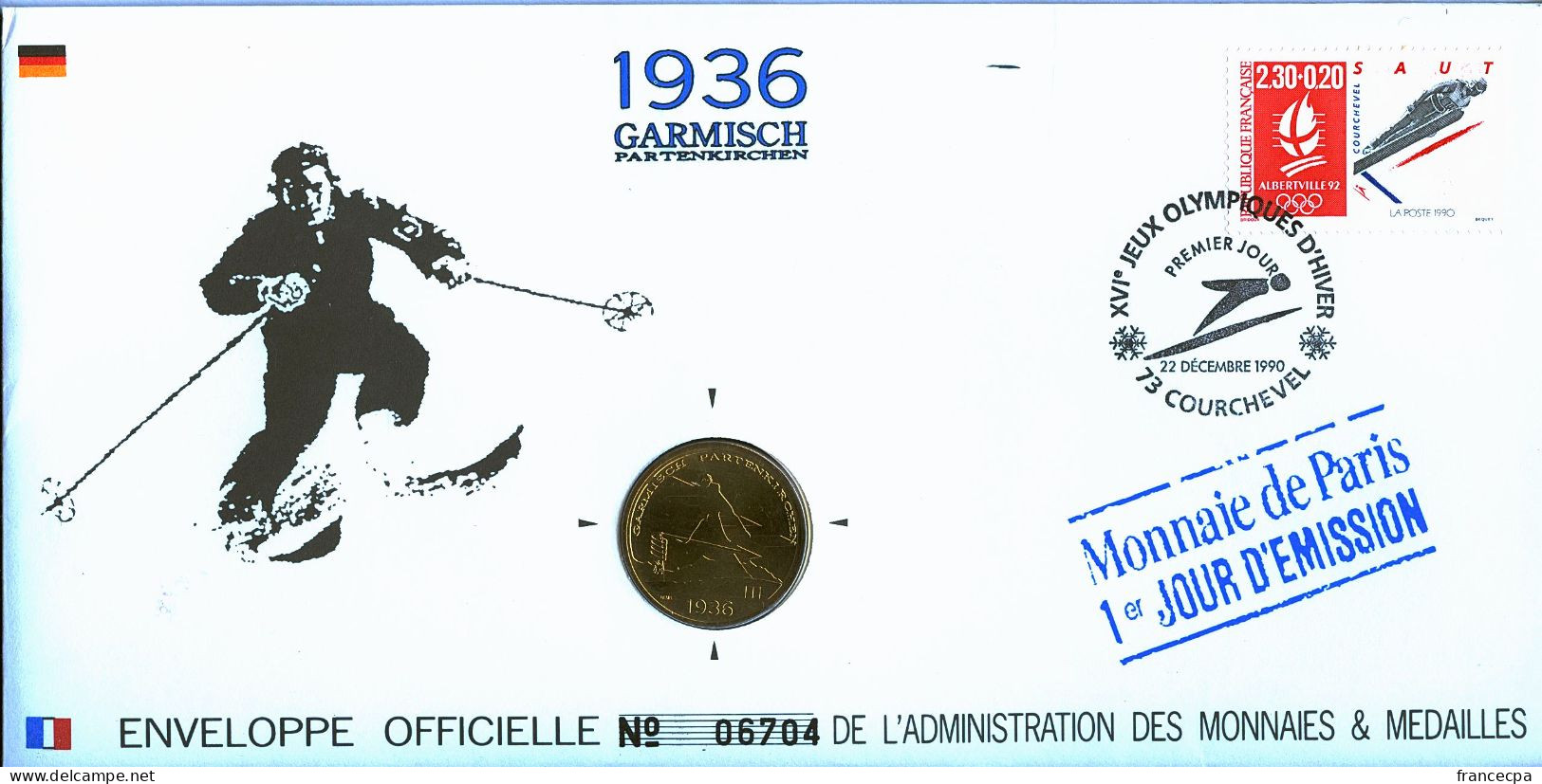 04 - JEUX OLYMPIQUES D'HIVER ALBERTVILLE 92 - 1936 GARMISH PARTENKIRCHEN - Hiver 1936: Garmisch-Partenkirchen