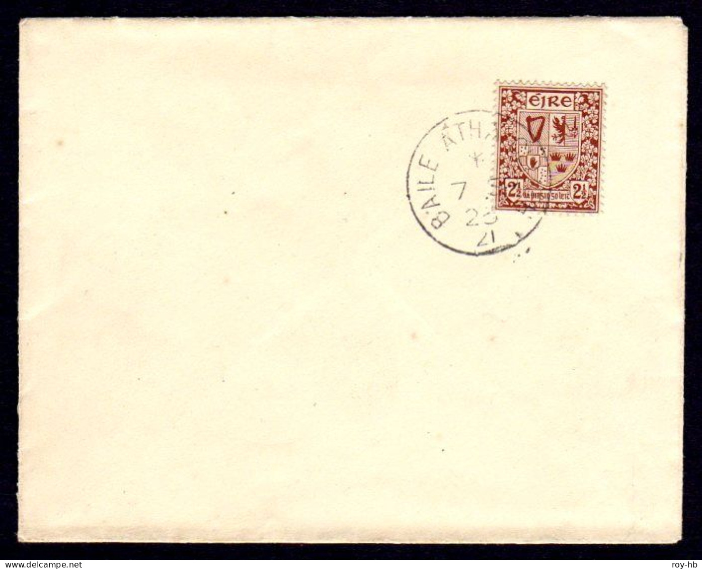 1923 2½d On Small, Neat, Clean Cover With Clear Dublin First Day Circular Cancel, Unaddressed!  Very Rare Thus. - Lettres & Documents