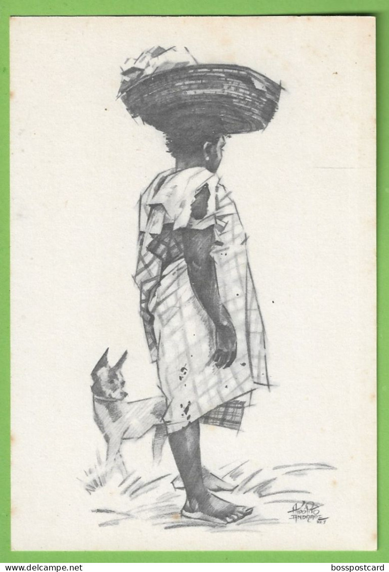 Luanda - Quitandeira - Ethnic - Ethnique - Costumes - Ilustração - Ilustrador - Illustration - Portugal - Angola - Angola