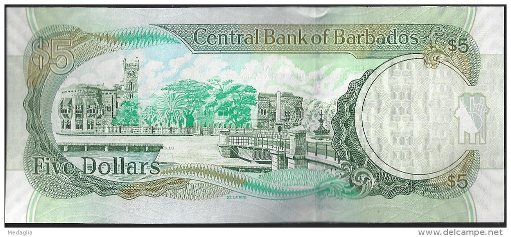 BARBADES - 5 Dollars 2007 UNC - Barbados (Barbuda)