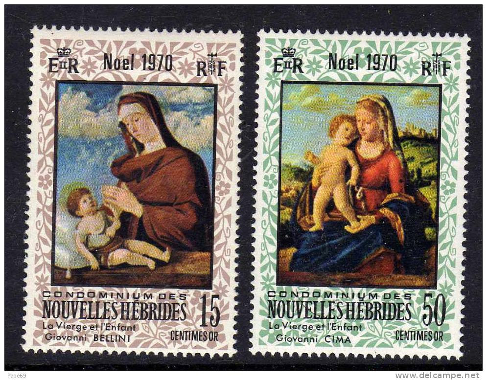 Nouvelles Hébrides N° 300 / 01 XX  Noël La Paire  Légende  Française Sans Charnière, TB - Neufs