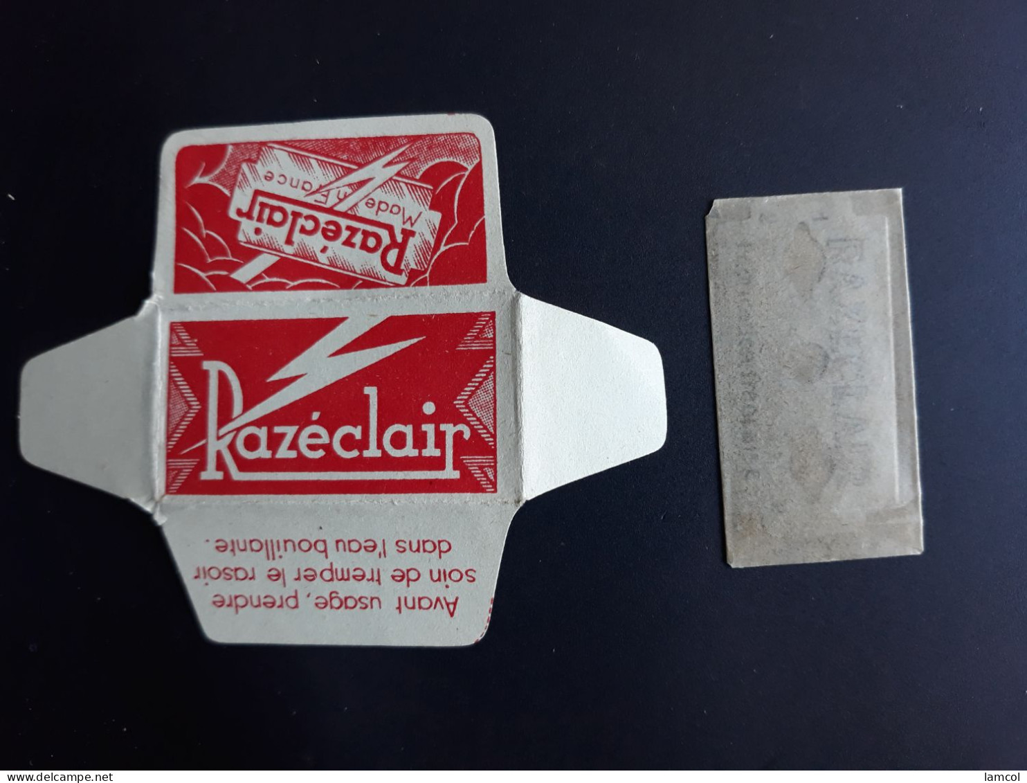 Lame De Rasoir Française RAZECLAIR - French Safety Razor Blade Wrapper - Razor Blades