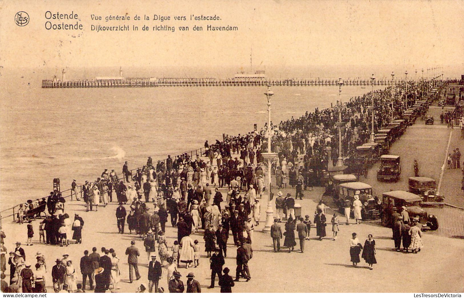 BELGIQUE - Oostende - Vue Générale De La Digue Vers L'estacade -  Carte Postale Ancienne - Oostende