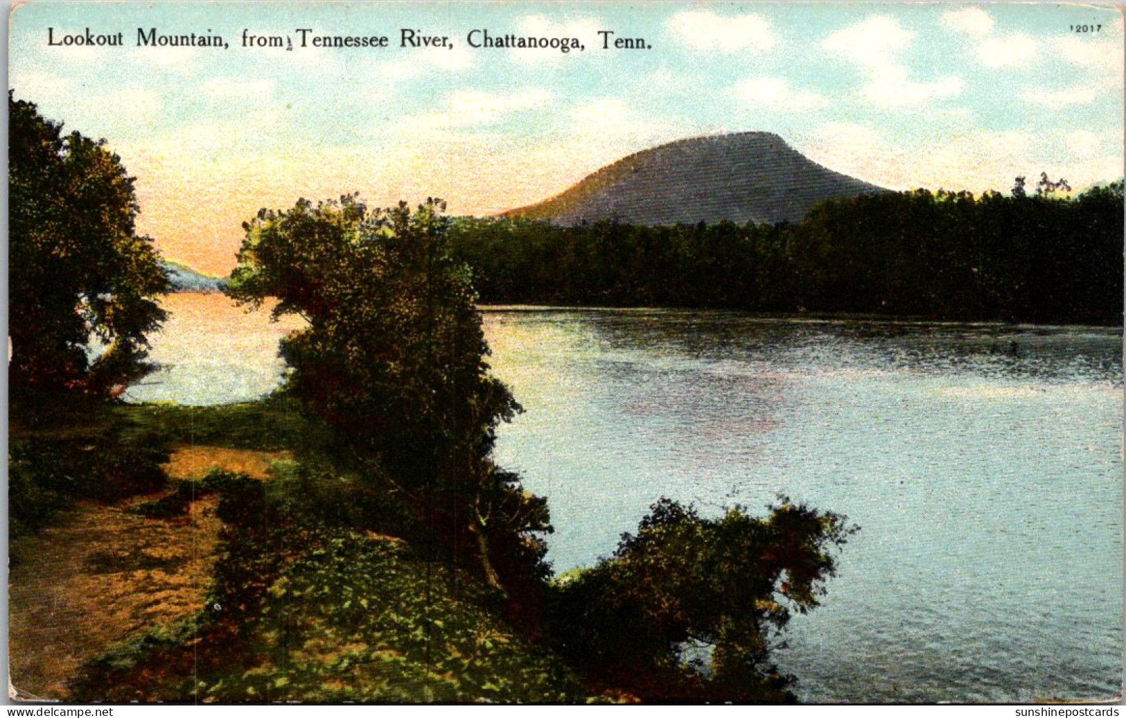 Tennessee Chattanooga Lookout Mountain From Tennessee River Curteich - Chattanooga