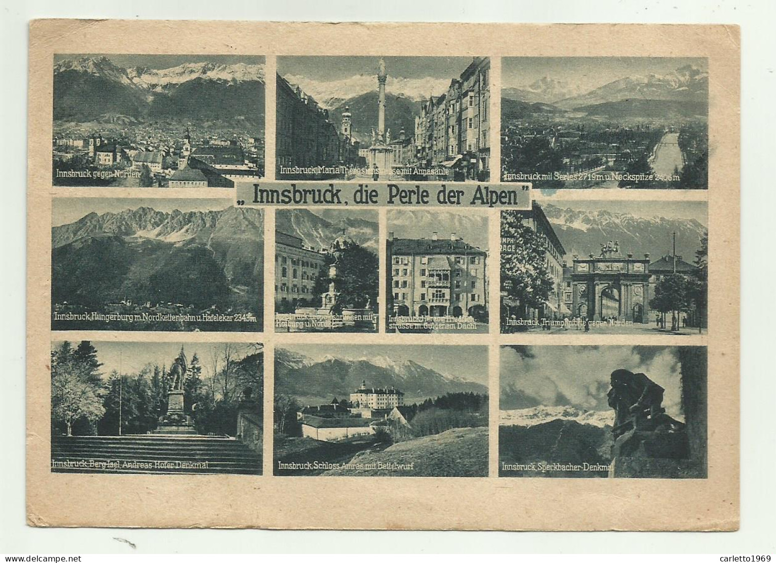 INNSBRUCK. DIE PERLE DER ALPEN 1949   VIAGGIATA FG - Innsbruck