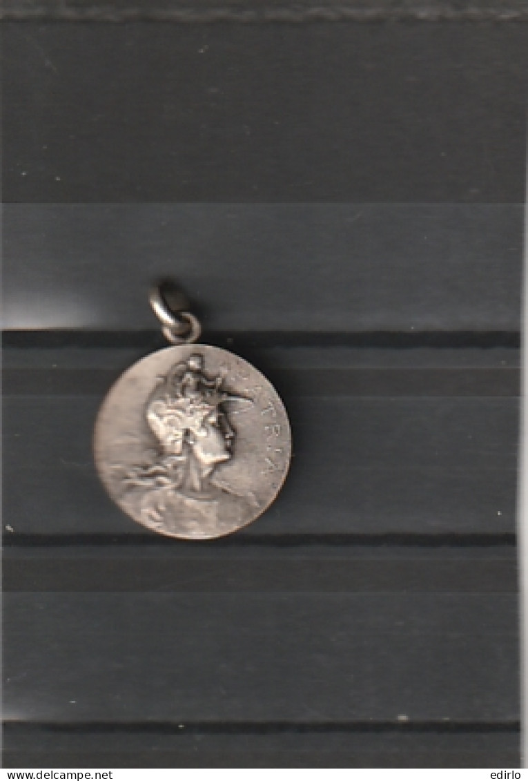***  MILITARIA ***14/18 -   - Médaille Patriotique " Allons Enfants De La Patrie " Graveur Rasumny Bronze Argenté - Francia