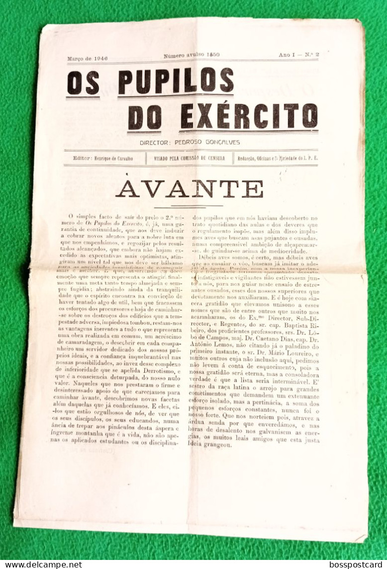 Lisboa - Jornal "Os Pupilos Do Exército" Nº 2, Março De 1946 - Militar - Portugal - Other & Unclassified