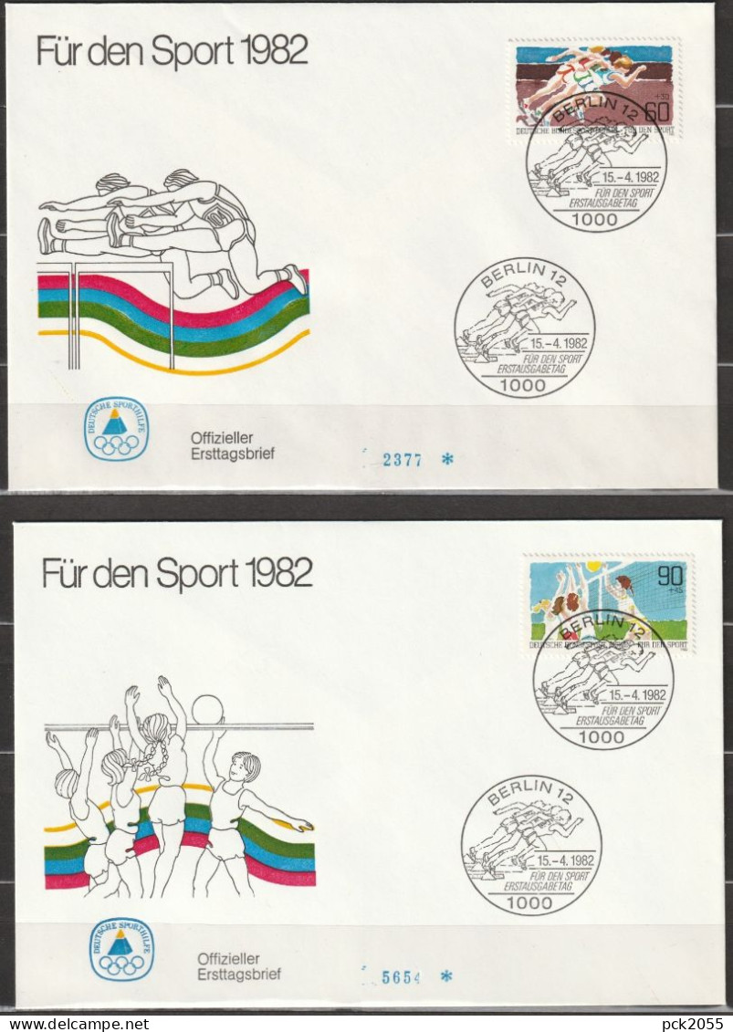 Berlin FDC 1982 Nr.664 - 665 Sporthilfe  ( D 6896 )  Günstige Versandkosten - 1981-1990