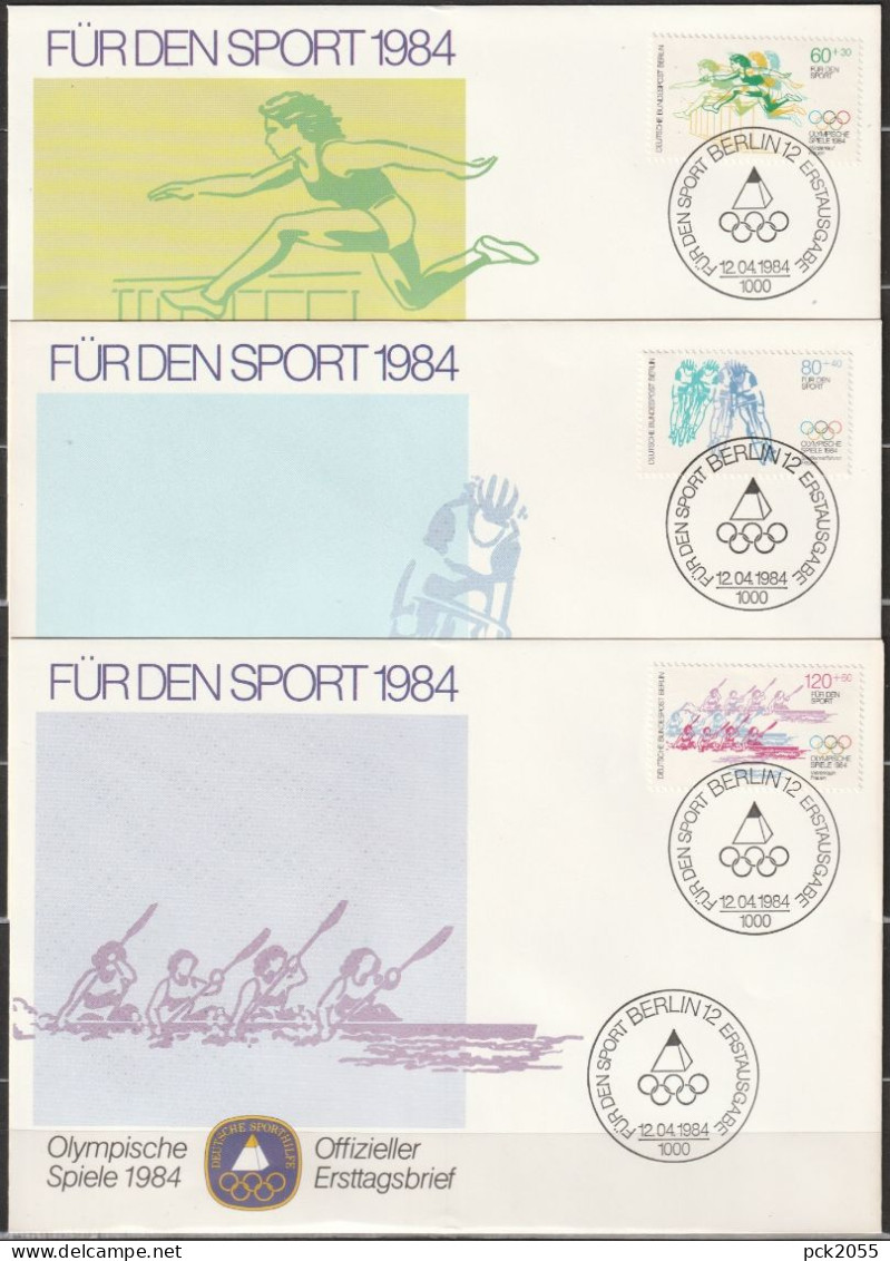 Berlin FDC 1984 MiNr.716 - 718 Sporthilfe Olympiade Los Angeles ( D 6977 ) Günstige Versandkosten - 1981-1990