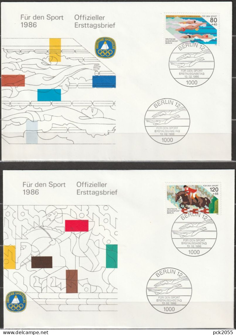 Berlin FDC 1986 MiNr.751 - 752 Sporthilfe ( D 6979 ) Günstige Versandkosten - 1981-1990