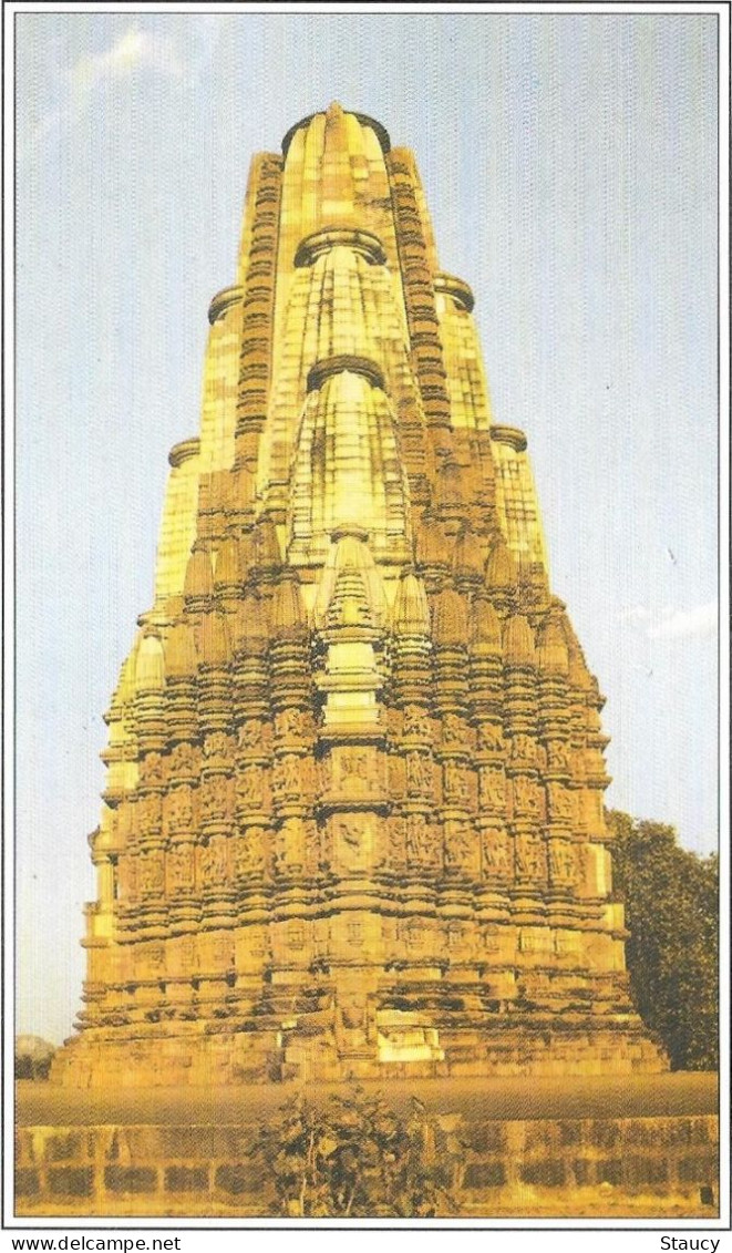 India Khajuraho Temples MONUMENTS - DULADEO Temple Southern Group Picture Post CARD New As Per Scan - Hinduism