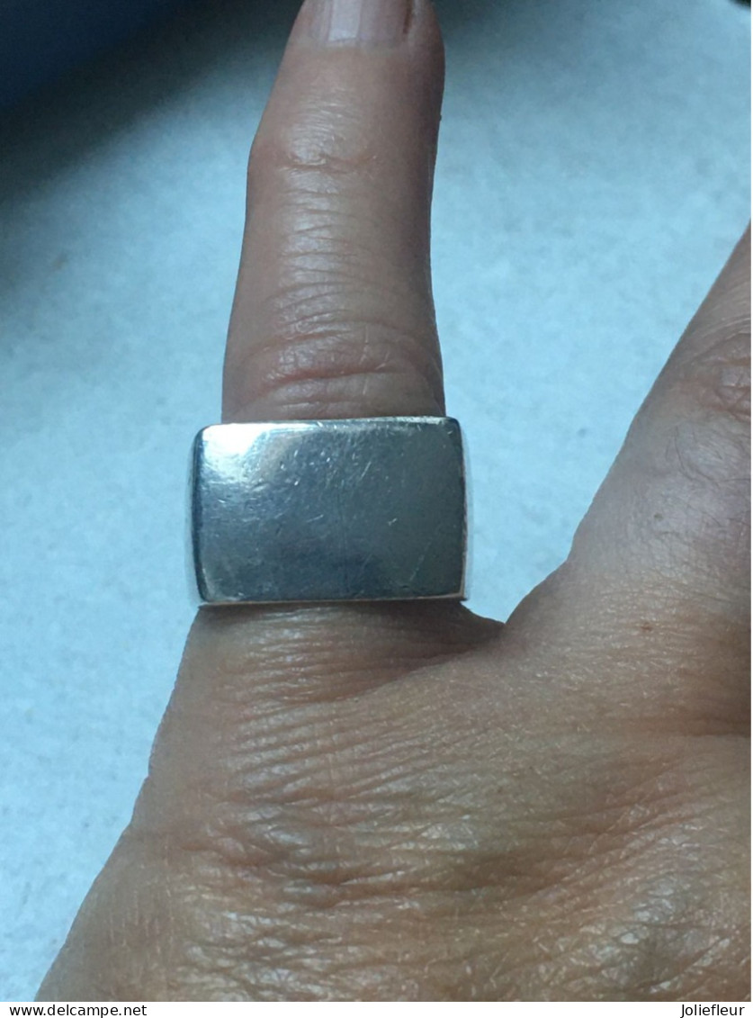 Bague Ou Chevalière En Argent Massif Taille :54 - Anillos