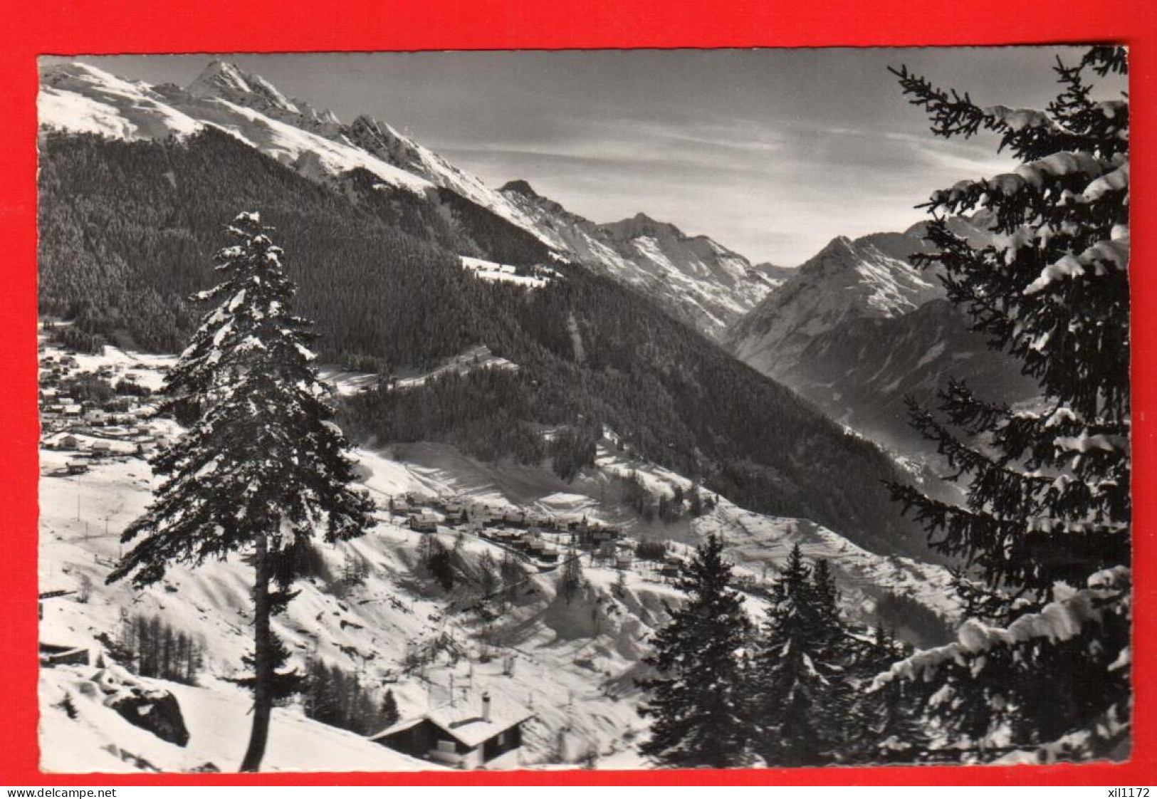 ZVN-06  Verbier-Village En Hiver Vu De Pathiers, Val De Bagnes. Circulé 1953 Avec Timbre CAS à 10ct.Dany 11569 - Bagnes