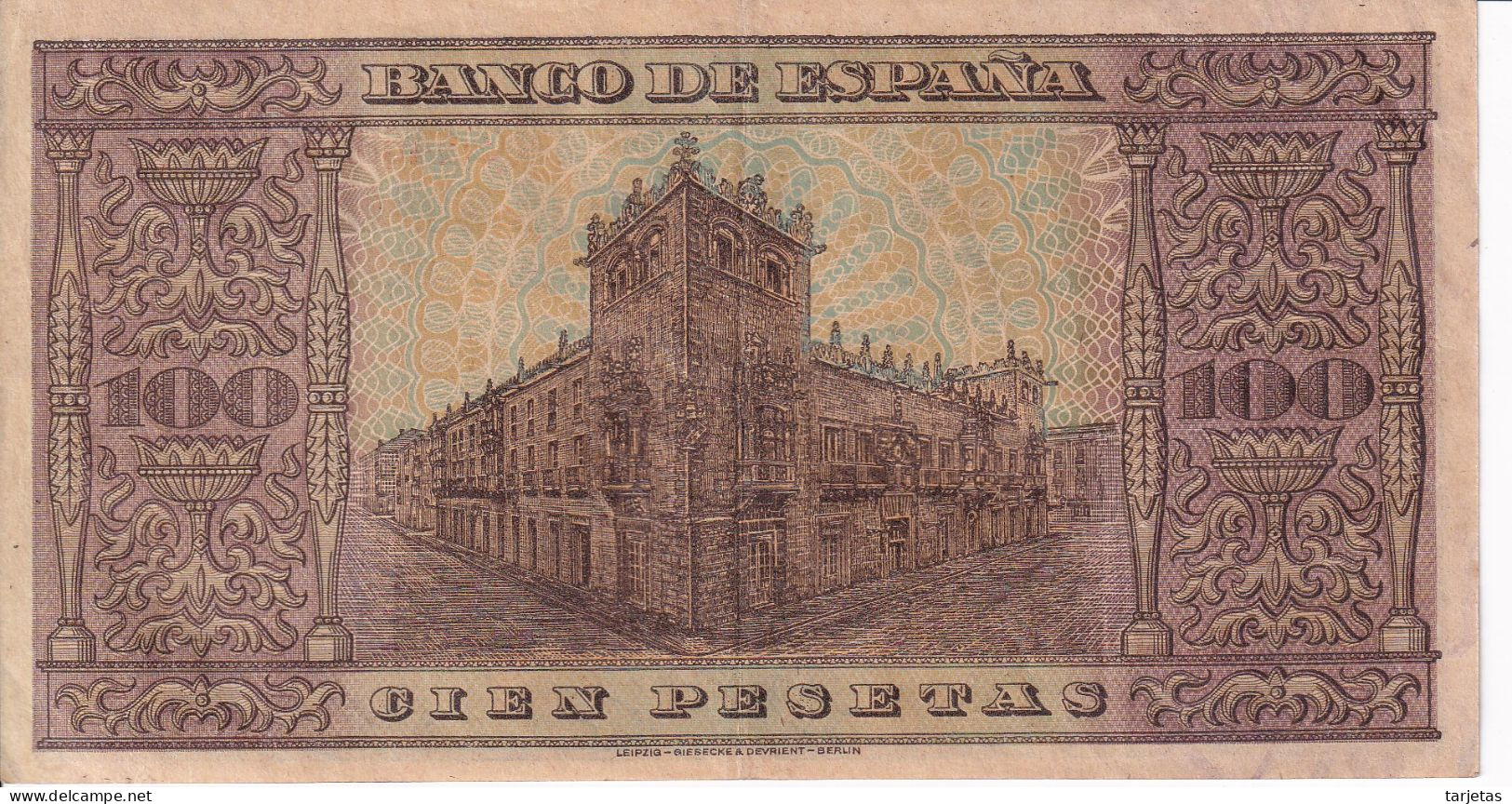 BILLETE DE ESPAÑA DE 100 PTAS 20/05/1938 SERIE G EN CALIDAD EBC (XF) (BANK NOTE) - 100 Pesetas