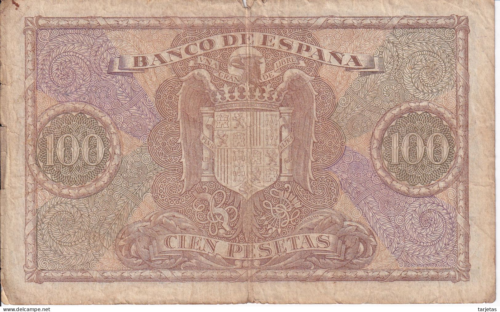 BILLETE DE ESPAÑA DE 100 PTAS DEL 9/01/1940 SERIE D  (BANKNOTE) CRISTOBAL COLON - 100 Peseten