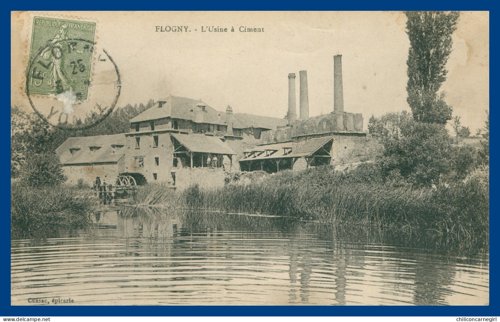 * FLOGNY - Usine à Ciment - Usines - Moulin - Edit. CUSSAC - 1924 - Flogny La Chapelle