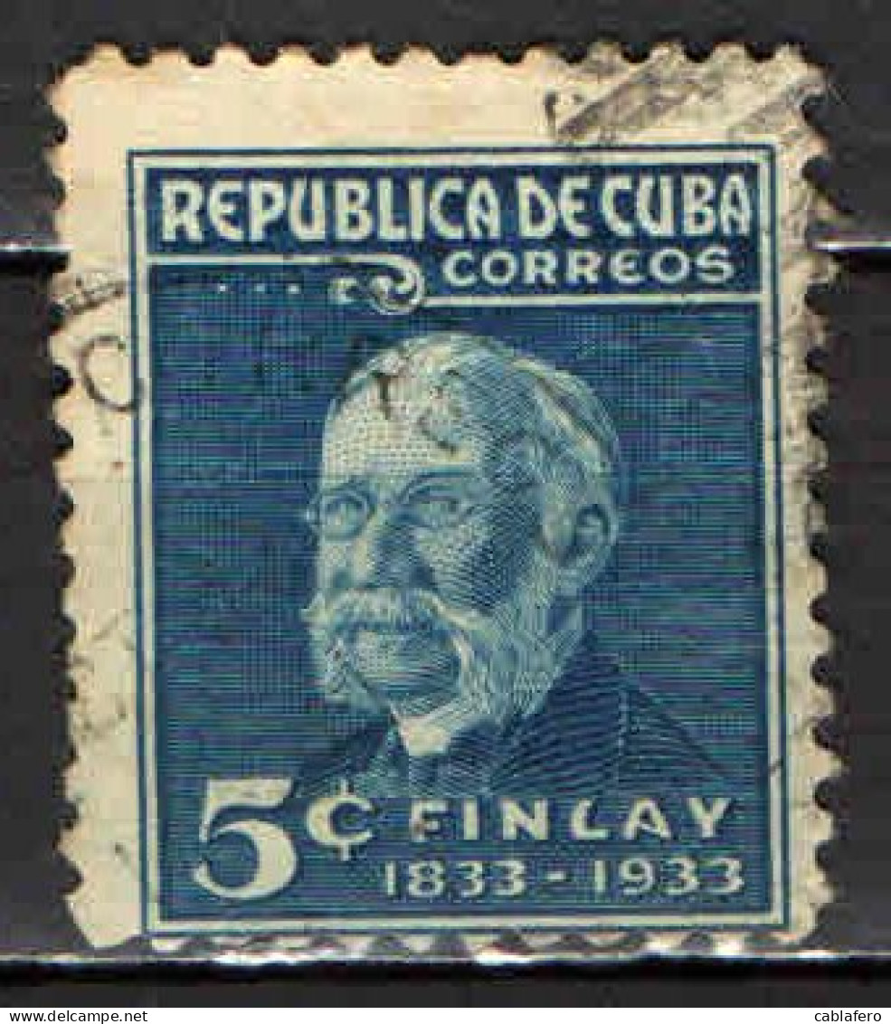 CUBA - 1934 - DOTT. CARLOS J. FINLAY - USATO - Oblitérés