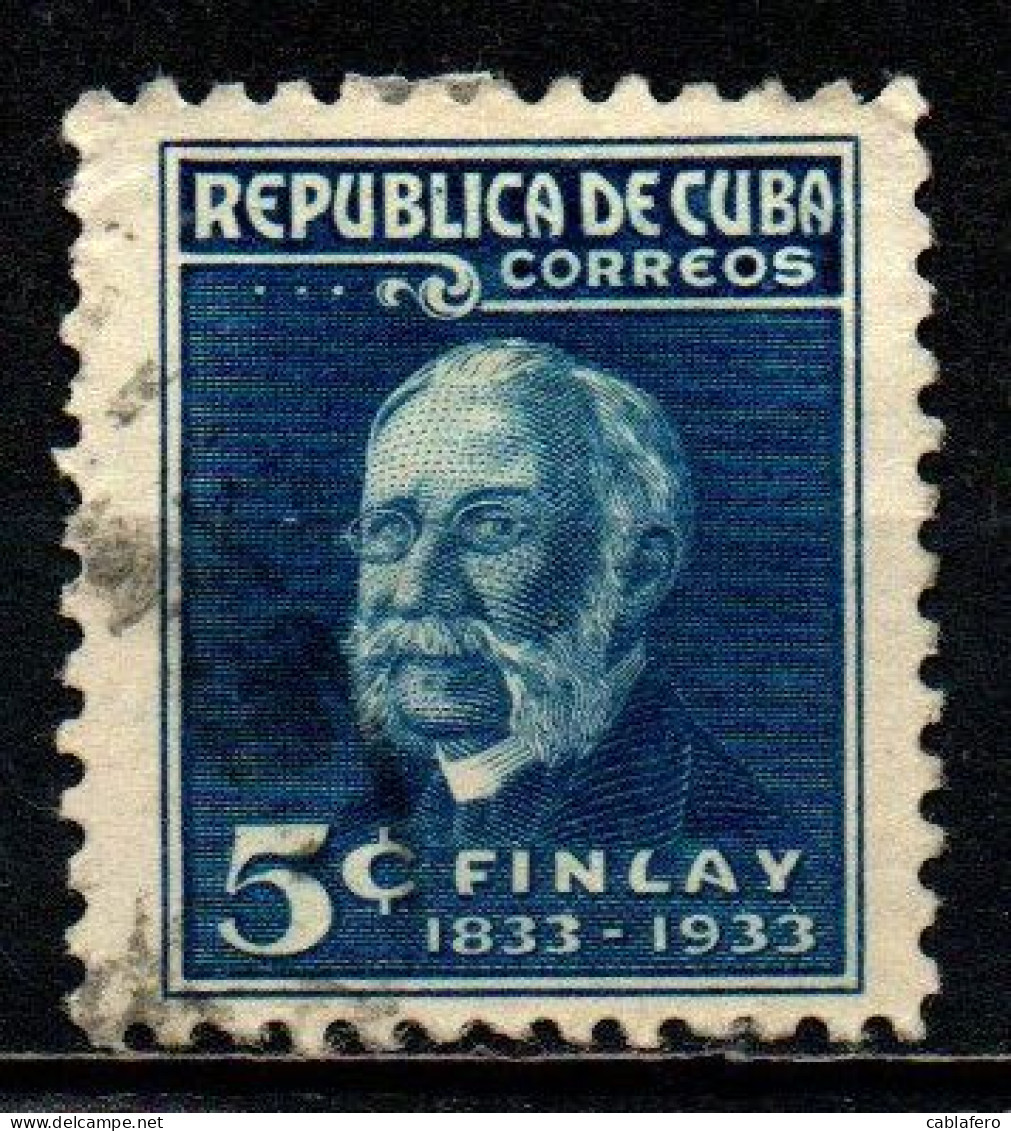 CUBA - 1934 - DOTT. CARLOS J. FINLAY - USATO - Oblitérés