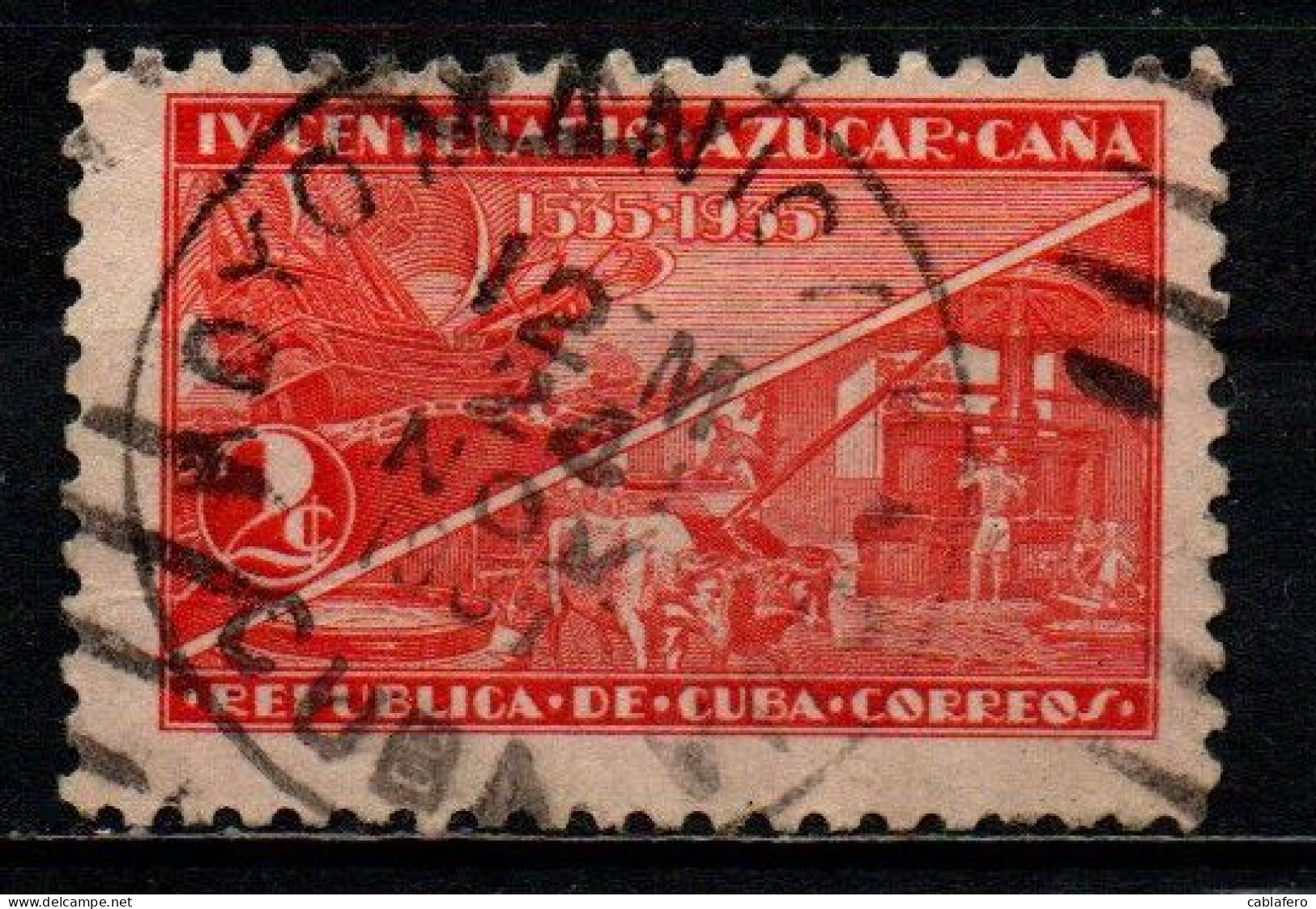 CUBA - 1937 - Cuban Sugar Cane Industry, 400th Anniv.  - USATO - Usati