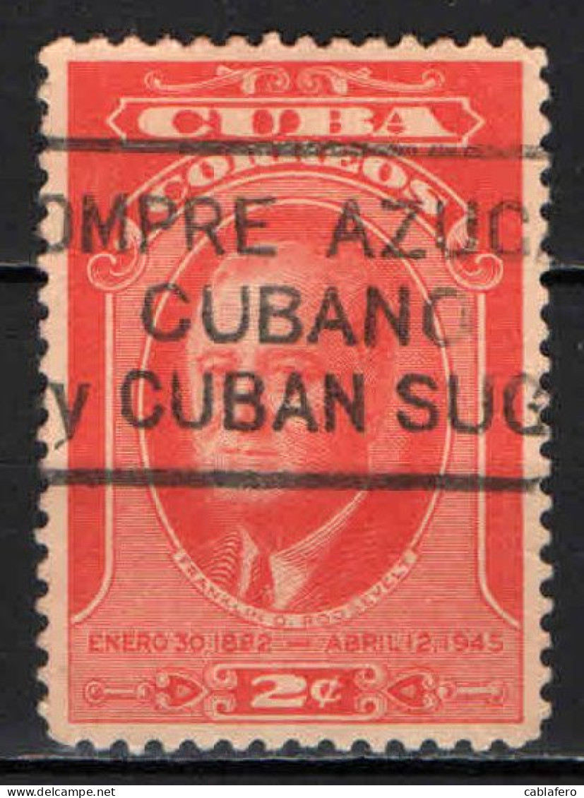 CUBA - 1947 - 2nd Anniv. Of The Death Of Franklin D. Roosevelt. - USATO - Oblitérés